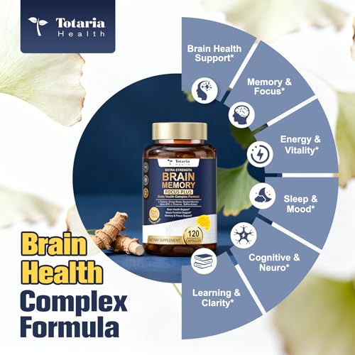 Totara Brain Supplements for Memory and Focus丨Non-Caffeinated Energy with L-Tyrosine, Alpha GPC, Ginkgo Biloba, Bacopa Monnieri, Saffron – Gluten Free, Non-GMO for Neuro & Brain Health (120 Counts) - Image 4