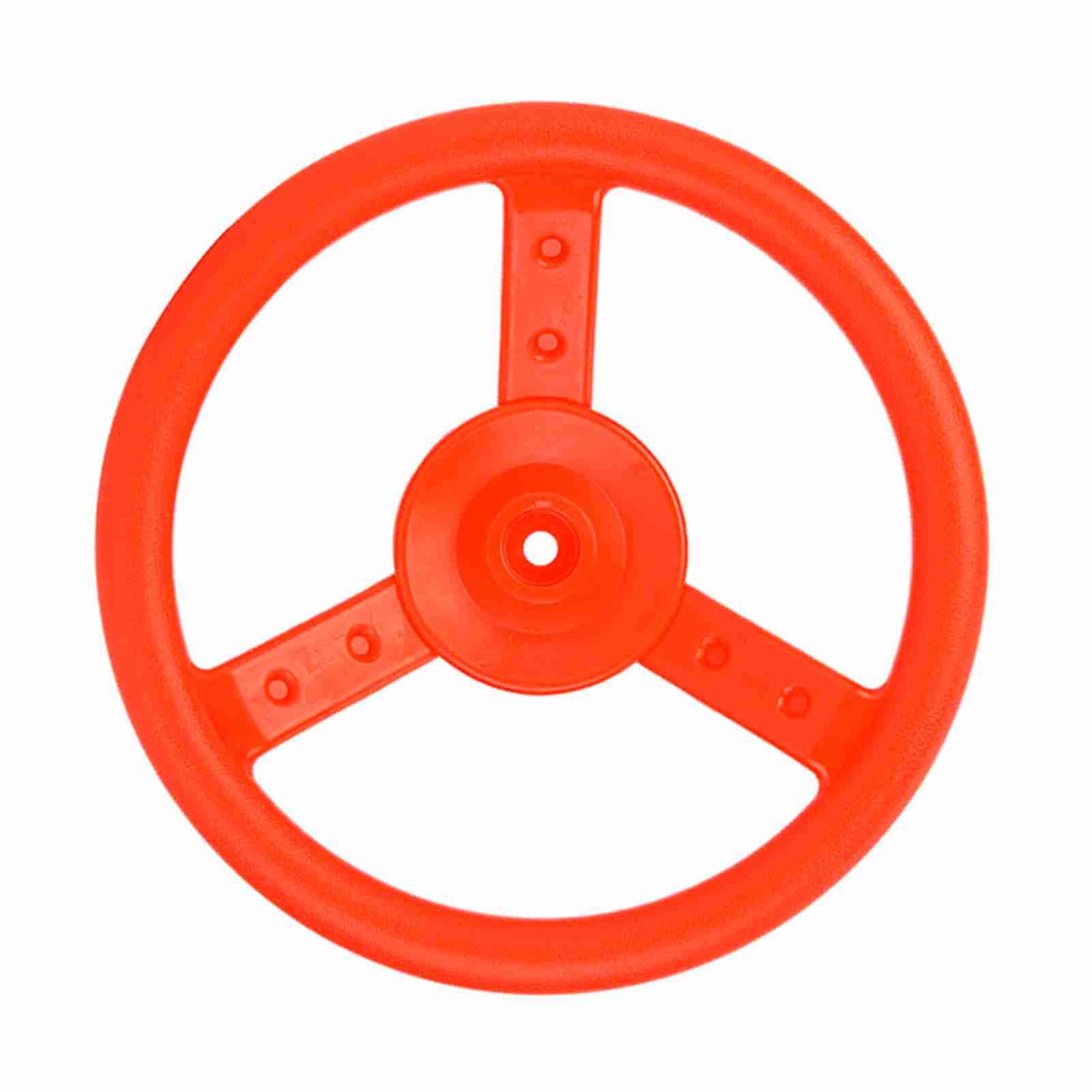 TOPINCN Volante in Plastica per Parco Giochi per Bambini, Robusto e Durevole, Ruota Liberamente per Altalena, Diametro Giallo da 10,4 Pollici, Adatto per Parco Giochi (rosso)