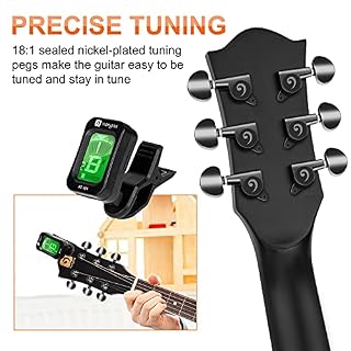 Vangoa 4/4 Guitare Acoustique pour Gaucher Adulte Folk Guitare à Pan Coupé avec Débutant Kits, Noir, Left Handed Guitar… - Les Beatles, Paul McCartney, John Lennon, RIngo Starr, George Harrison Vangoa 4/4 Guitare Acoustique pour Gaucher Adulte Folk Guitare à Pan Coupé avec Débutant Kits, Noir, Left Handed Guitar… – Image 3