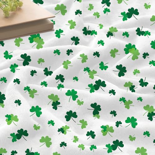 Couverture polaire trèfle vert pour canapé et lit doux cocon - 5