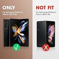 Vista 2 de TSQQST Funda para Samsung Galaxy Z Fold 4 5G 2022, cuerpo completo, policarbonato duro, ultrafina, antiarañazos, a prueba de golpes, funda Negro