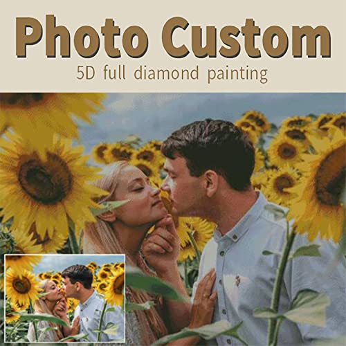 Diamond Painting Foto Personalizado DIY 5D Diamond Painting Kit Bordado Rhinestone Mosaico Kits De Punto De Cruz, Para La Home DecoracióN De Pared, Diamante Cuadrado 30x30cm Cover