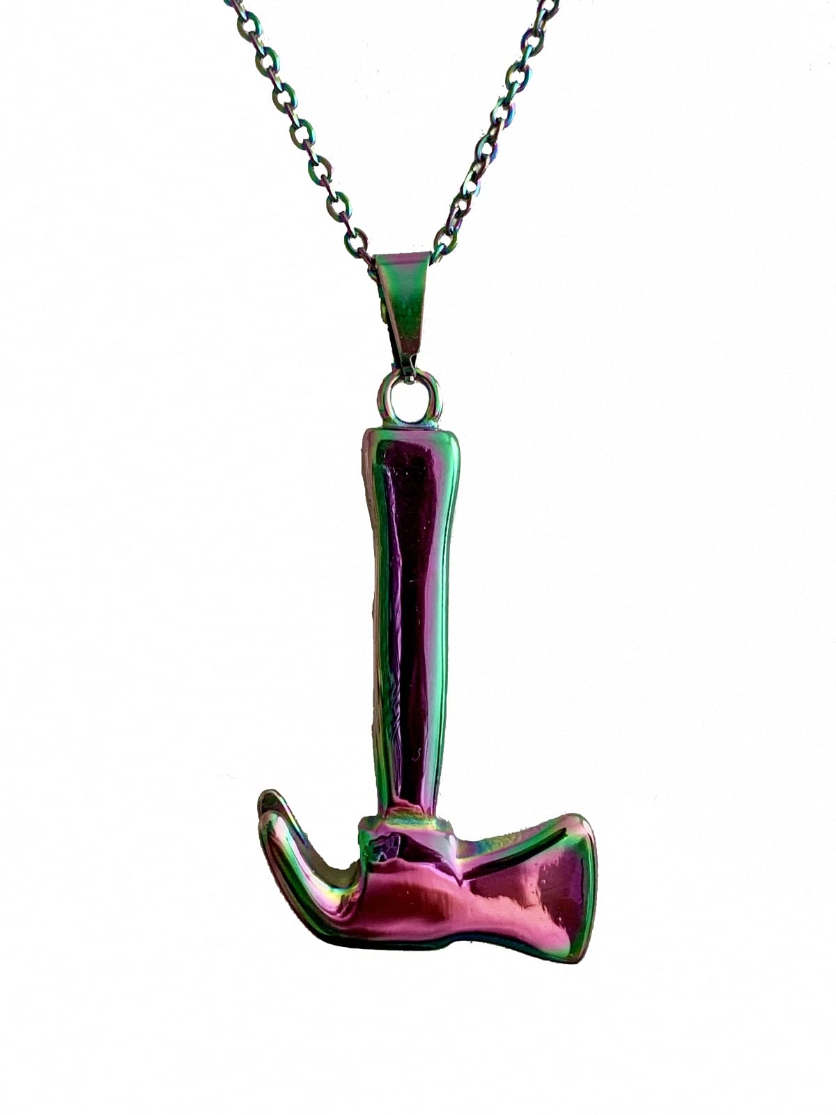 HafritaPunk 361L Stainless Steel Metal Firefighter Fireman Fire Axe Hatchet Pendant Necklace