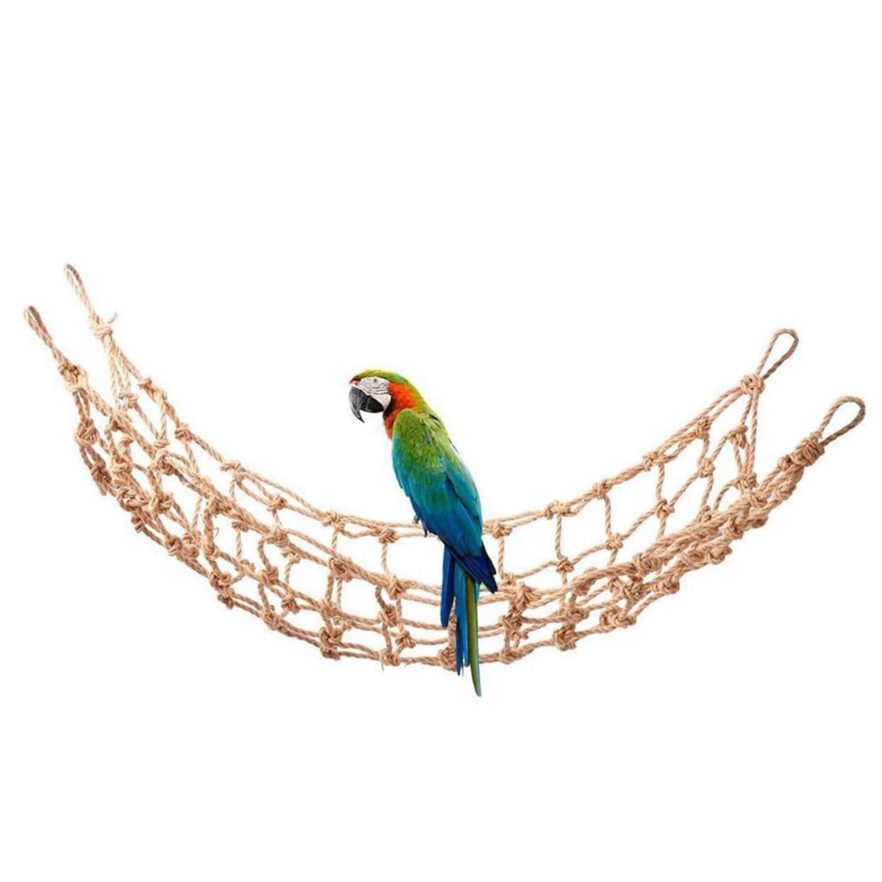 Happyyami Rete Da Arrampicata Per Pappagalli Di Medie e Grandi Corda Resistente Gioco Per Pappagalli Con Design Di Sospensione Facile Da Installare