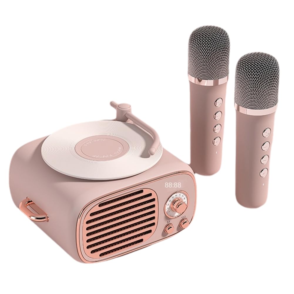 Mini haut-parleur Bluetooth vintage à l'ancienne avec horloge Mini haut-parleur Bluetooth portable avec microphone sans A