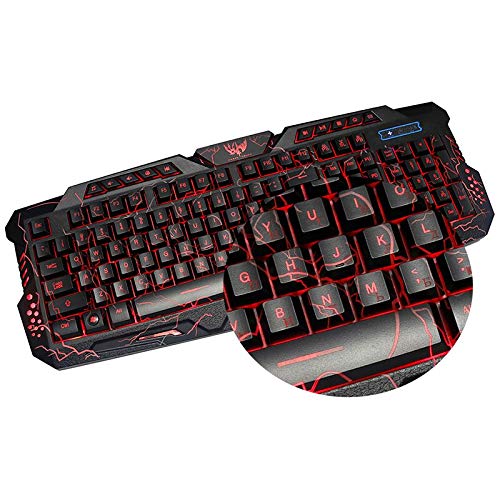 Image of Keyboard Gaming Keyboard Mouse Combos Purple Blue Red Breathing Led Backlight Usb Wired Keyboard for Pc