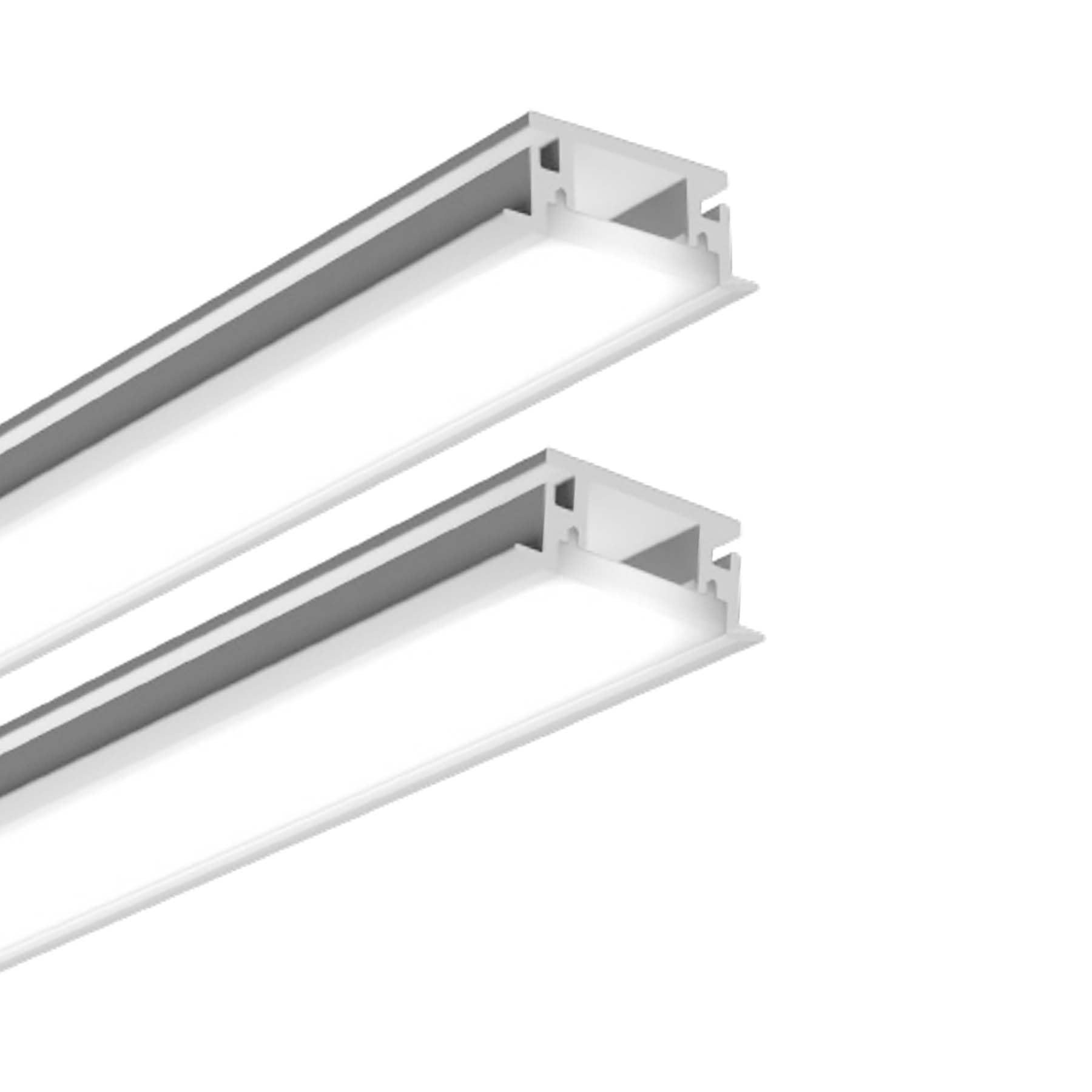 G.W.S® Waterproof Floor & Decking LED Profile, 2-Pack Aluminium Channel for LED Strip Light, 1 Metre 27.3mmx11mm (077-D2711) — image 1