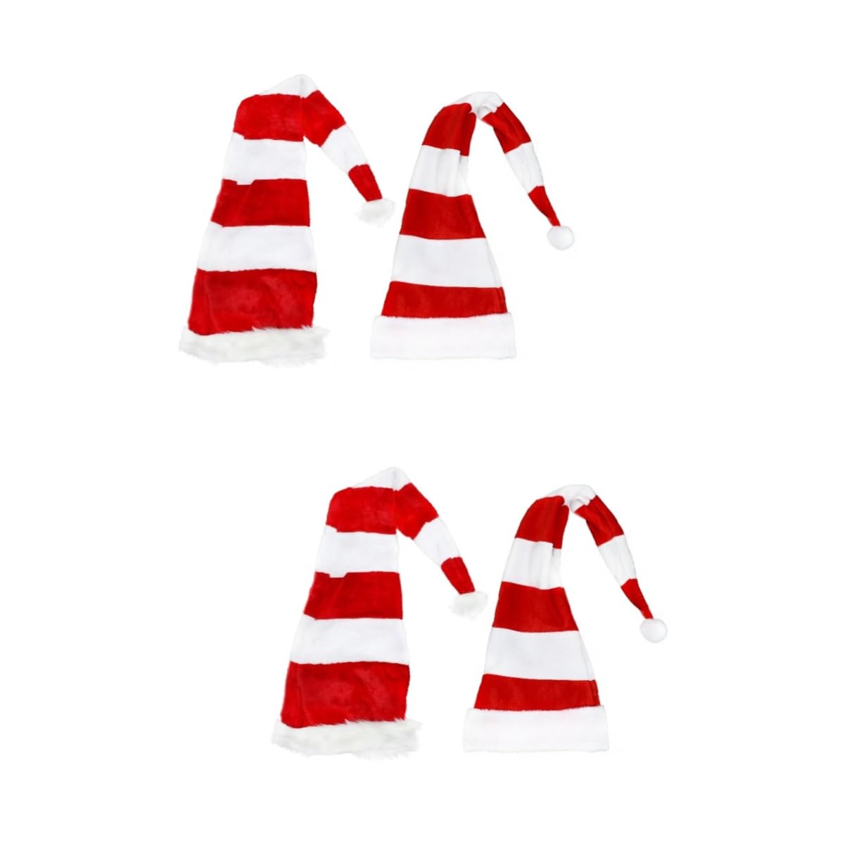 4piezas Sombreros Navideños De Fiesta Gorro De Papá Noel y Accesorios Para Disfraces y Celebraciones De Navidad