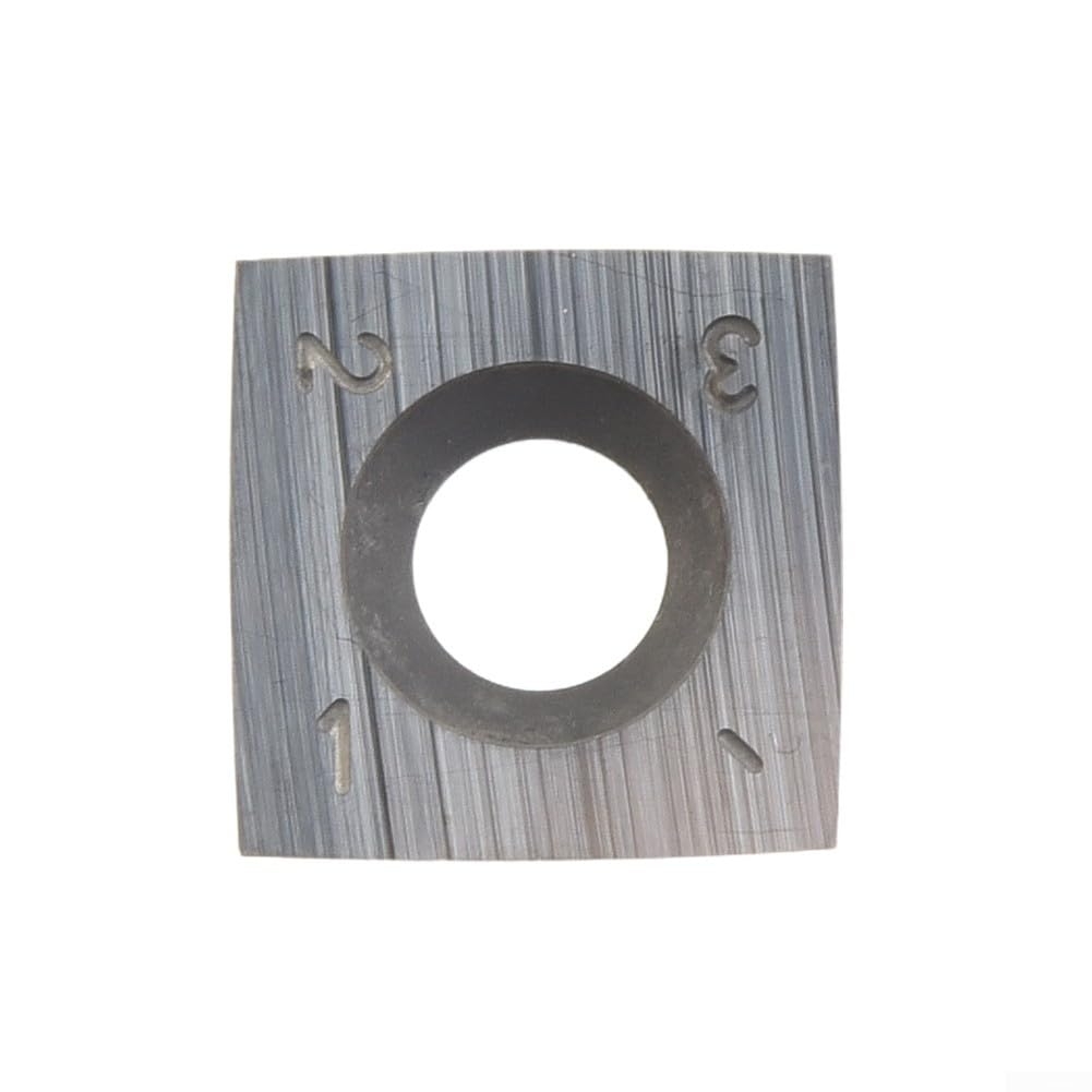 Set di 10 piastre reversibili in metallo duro 15 x 15 mm per testa pialla