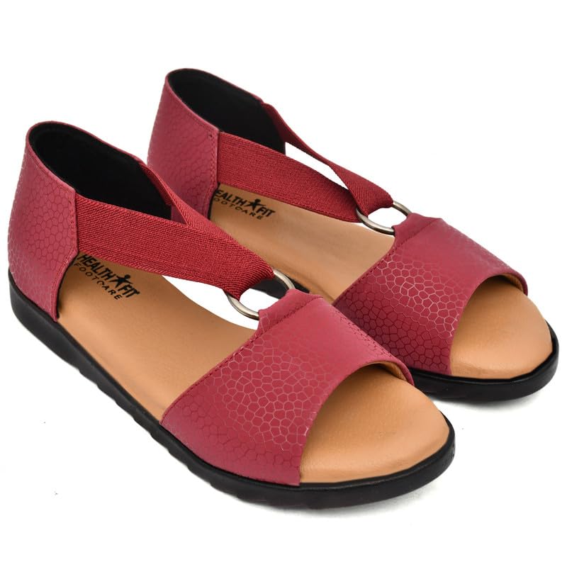 Image of HEALTH FIT Extra Soft Ortho Care Diabetic & Orthopedic Sandal /Doctor Sandal-With Back Support Footwear & stylish for Girl's /Women's