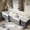 Amazon.com: ZGNBSD Double Sink Bathroom Vanity - Floating Bathroom ...