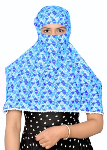 Image of Scarf Face Cover Mask Head Bandana Hijab Scarf Dupatta Stole Cotton Printed For Girls and Women
