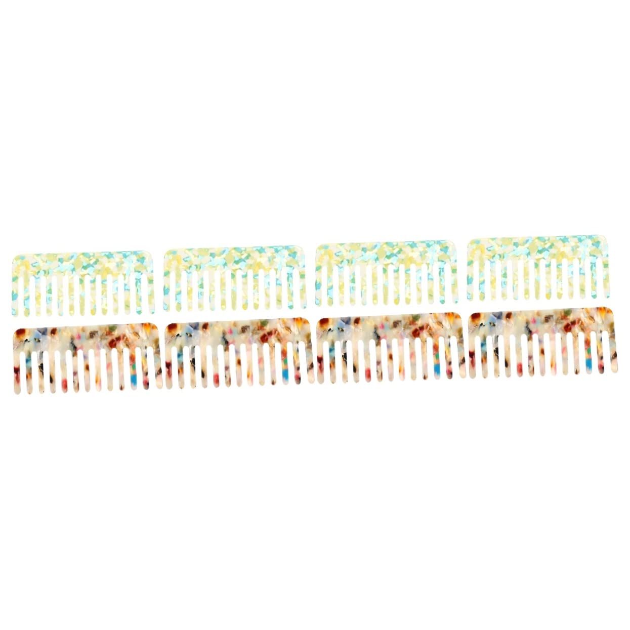 minkissy 8 Pcs Acetate Sheet Comb Portable Hair Combs Cellulose Hair Comb Detangling Comb Wide Teeth for Thick Hair Cutting Combs for Hairdressing Flat Hair Comb Miss Wide Comb Simple