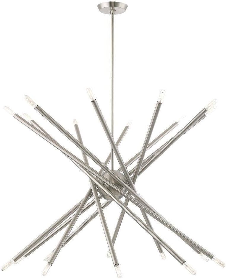 Livex Lighting 20 Light Brushed Nickel Chandelier - B07ZPCP2MQ