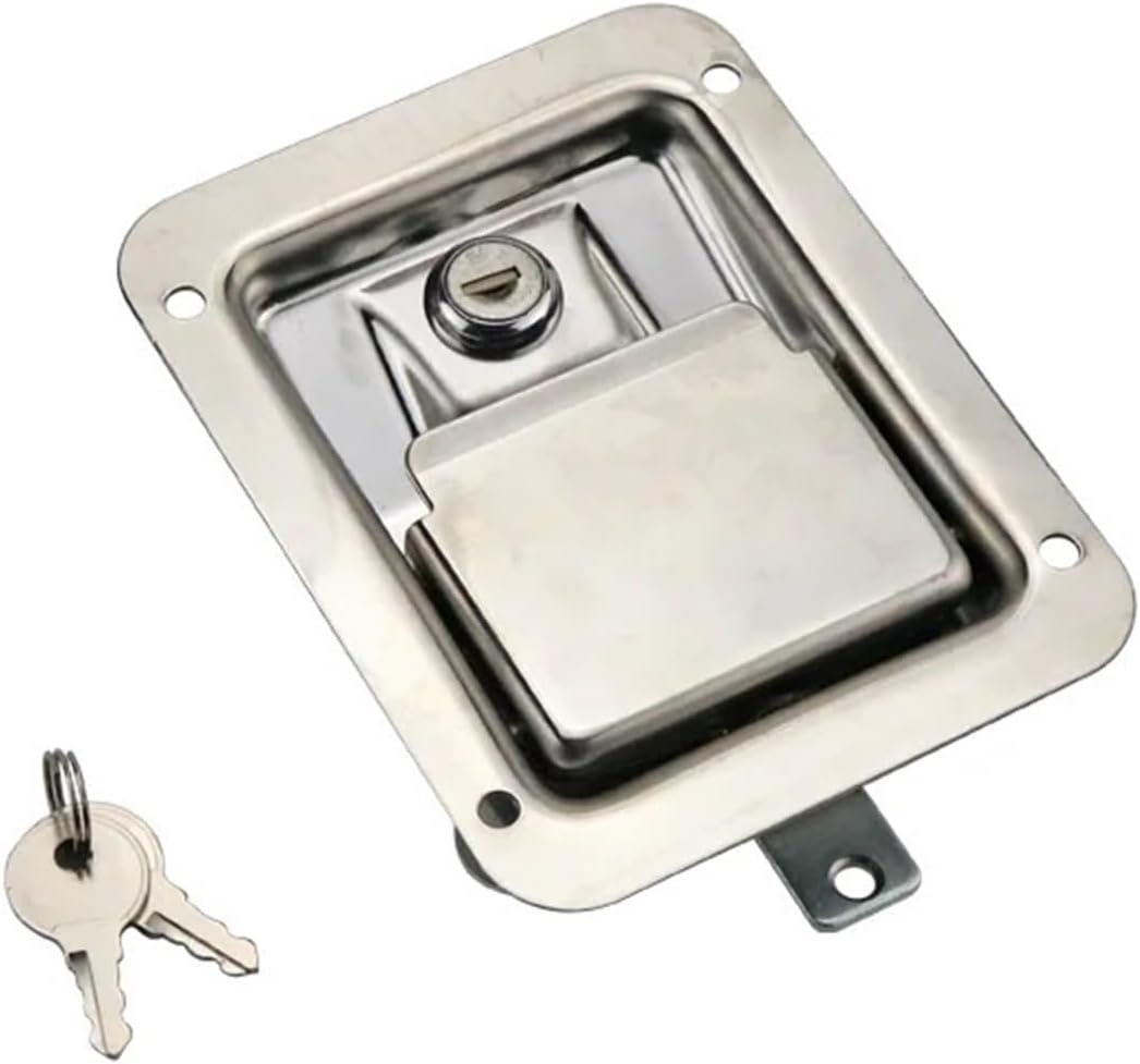 Stainless Steel Flat Lock Three-Point Linkage Cinet Door Automotive Rv Engineering Square 1Pcs