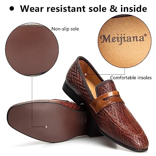 Meijiana Men's Fashion Classic Loafers Luxury Loafer Shoes and Weeding Dress Shoes for Men3