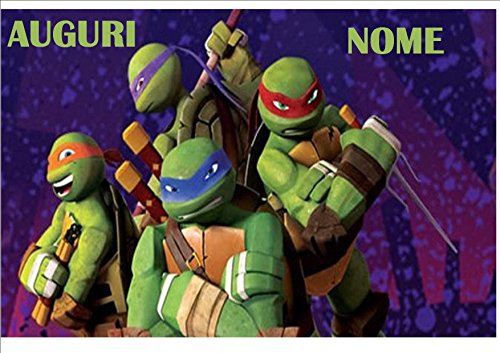 TARTARUGHE NINJA FESTA CIALDA IN OSTIA PER TORTA