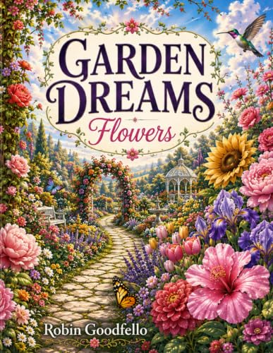 Garden Dreams: Flowers: Luxury Floral Coloring Book for Adults Featuring Beautiful Blooms, Botanical Gardens & Relaxing Nature Scenes image 2