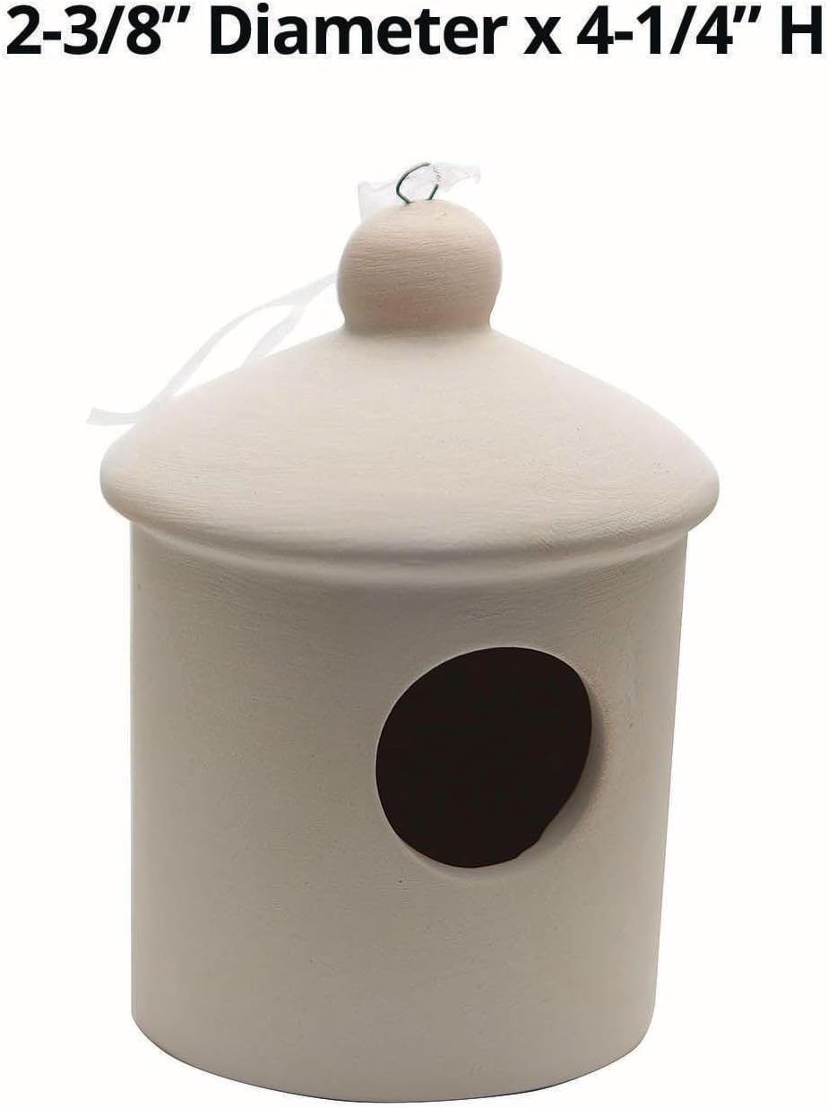 Color-Me™ Ceramic Bisque Birdhouse (Pack of 12)
