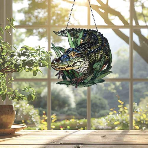 Image of Alligator Acrylic Ornament Gift for Gator Lover Christmas Hanging Decor