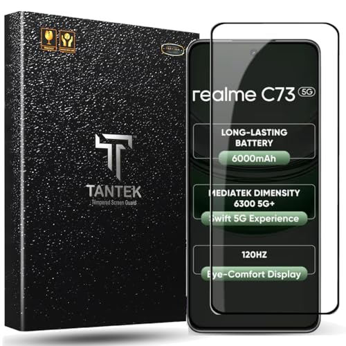 Image of TitanGuard Tempered Glass Screen Protector Guard for Realme C73 5G - 9H Hardness, Military Grade, Anti-Static, Easy Installation Kit - 1 PACK