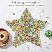 Sukh Glass Marbles - Bulk 98Pcs Cat Eye Mix 4 Colors Medium Sized Thick Marble Decorative Gift Retro Game with 14mm and 16mm for Bounce,Chinese Checkers Board Game,Vases,Party Decor