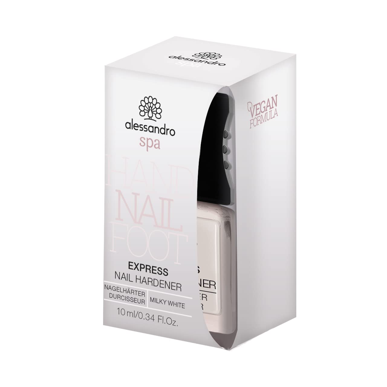 alessandro Lakier do paznokci – utwardzacz do paznokci – Express NAIL HARDENER MILKY WHITE – wzmacnia łamliwe i cienkie paznokcie – 10 ml