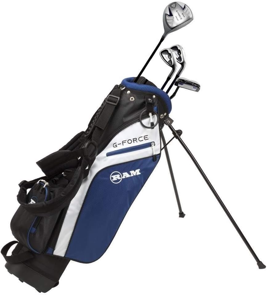 Ram Golf Junior G-Force Boys Right Hand Golf Clubs Set with Bag