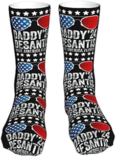 883 Compression Socks Desantis 2024 Make America Forida Athletic Socks Comfort Crew Socks Non Slip Calf Socks For Hiking Walking Jogging 40cm