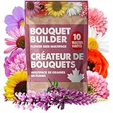 Cut Flower Seeds for Bouquets Canada 10 Flower Varieties Annual and Perennial Mix Bouquet Builder Graines de Fleurs à Couper