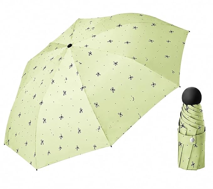 Image of Ozoy umbrella for women,Travel - Mini Folding Compact with Case, 6 Ribs Lightweight Portable Small Sun&Rain Pocket Umbrella for Girls and Women