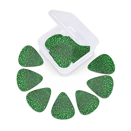 Ensemble de 12 médiators de guitare scintillants verts pour guitare acoustique, guitare électrique, contrebasse, ukulélé - Les Beatles, Paul McCartney, John Lennon, RIngo Starr, George Harrison Ensemble de 12 médiators de guitare scintillants verts pour guitare acoustique, guitare électrique, contrebasse, ukulélé – Image 7