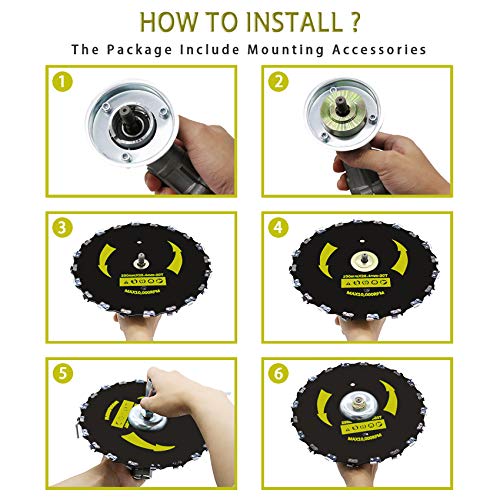 CZS Chainsaw Tooth Brush Cutter Blade, 9