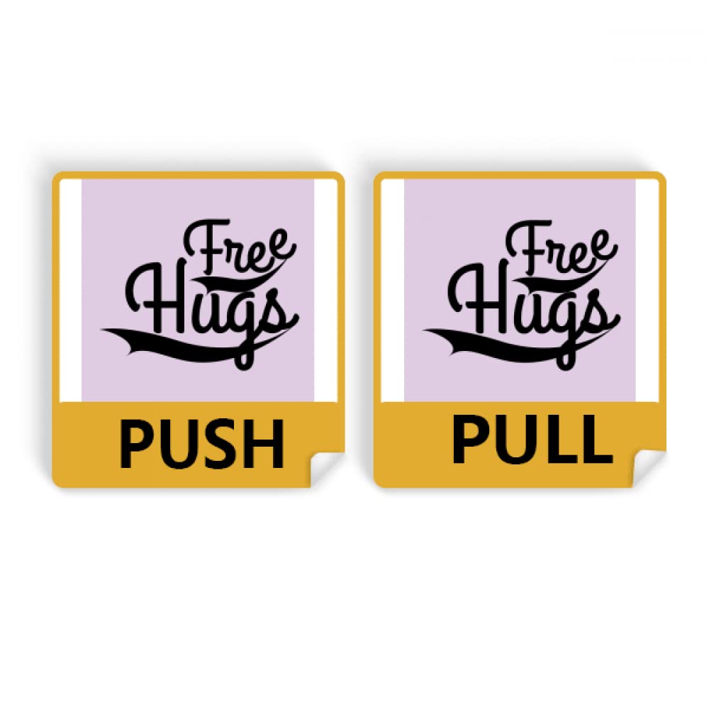 no/noFree Embrace Font Design Art Deco Fashion Push Pull Door Sign Vinyl Stickers Shop