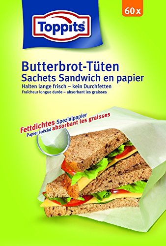 Toppits® Sandwich/Butterbrot - Tüten (12 x 20 cm / 60 Stück) FETTDICHT