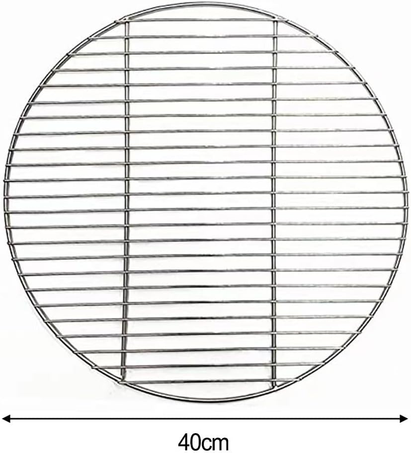 Okrągłe ruszty do grillowania ze stali nierdzewnej wytrzymałe metalowe ruszty do grillowania Maty do grillowania na świeżym powietrzu 40cm