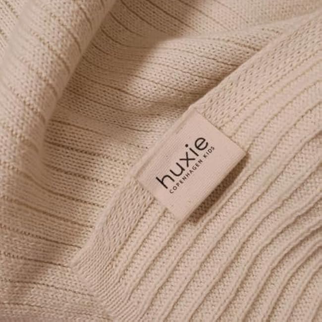 Knitted Organic Cotton Baby Blanket- Swaddle Blanket, 30 x 40 Soft Receiving Blanket for Newborn (Soft White)