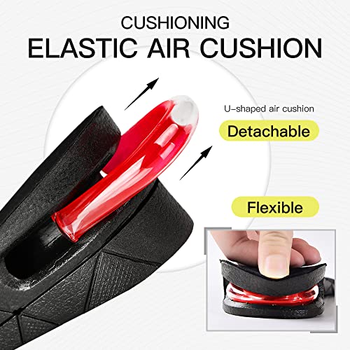 Image of Height Increase Insole 3-Layer Air Cushion Heel Insert Lift Shoes Insole for Men and Women Invisible Elevator Adjustable Insoles (Full Pad, 2.4 Inch)
