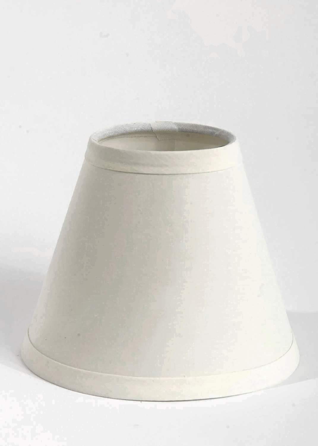 Urbanest Mini Chandelier Lamp Shades 6-inch, Cotton, Hardback, Clip On, Eggshell