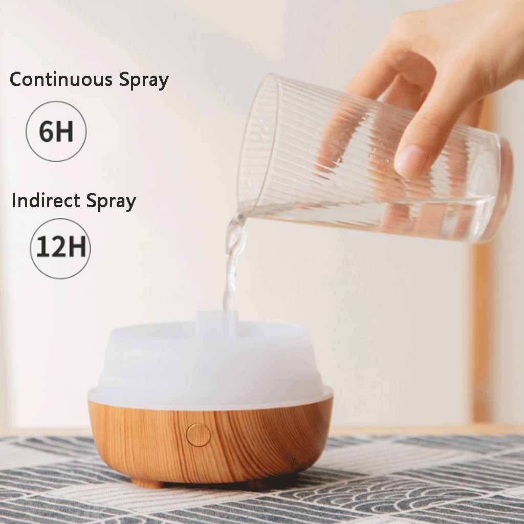 Ulepszony 180 ml etherische olie-diffuser, ultrasone koele mistkamer-luchtbevochtiger, 7-kleuren sfeerlicht, kan de kleur repareren, diffuser voor thuis Zrelaksować się