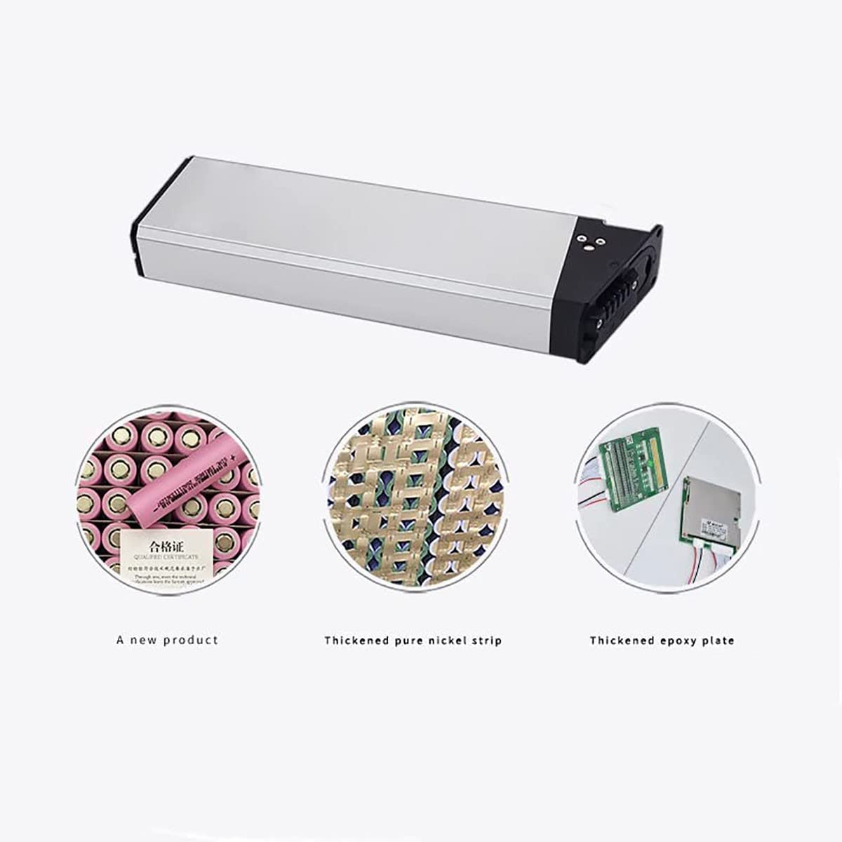 36V 48V 10Ah/12.5Ah/15Ah/20Ah Batteria per Bici Elettrica con Scheda di Protezione BMS capacità Ad Alta Potenza Batterie al Litio per Bici da 500 W / 1000 W/E-Scooter/Go-Kart 36V,10AH