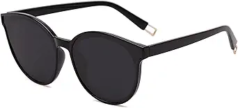 SOJOS Fashion Round Sunglasses for Women Men Oversized Vintage Shades SJ2057