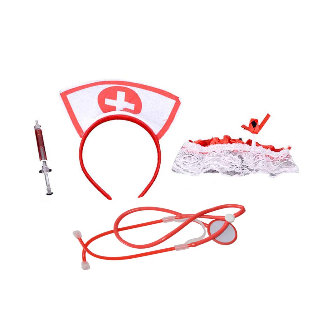 BinaryABC Halloween Costume Accessory,Nurse Costume Set,Nurse Cosplay Costume Set