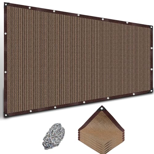 Shade Cloth with Grommets and Ropes 80% UV-Blocking Sun Shades Outdoor Patio 10 X 20 FT Pergola Shade Cover Mesh Sun Shades for Greenhouse Garden Backyard