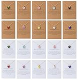 LOTSOF 20 Pcs Dainty Colorful Butterfly Pendant Necklace Set for Women, Bohemian Acrylic Butterfly Chain Necklace Cute Jewelry Set Gift (Multiple Colors)