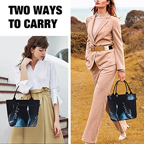 Aosbos Large Lunch Bags For Women Insulated Lunchbox Soft Cooler Tote Bag Aosbos Adult Food Organizer Drinks Holder (Black Dream Flower) #TOP6