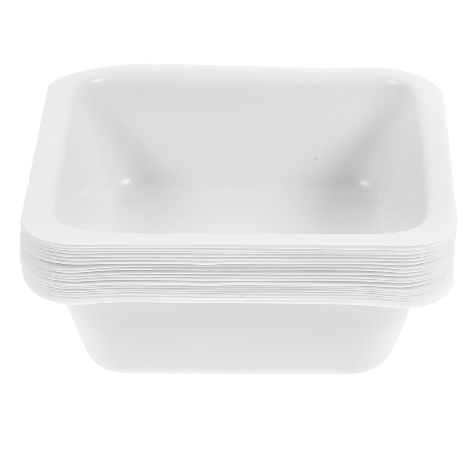 COSMEVIVI 20pcs Weighing Boat Weigh Boat Lab Weight Dish Containers for Food Liquid Weigh Bowl Food Container Pour Boat Weighing Dishes Kitchen Weighing Pan Weight Plate Plastic White