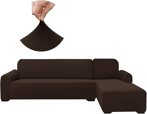 HDCAXKJ Fundas de sofá modulares elásticas resistentes al agua, fundas universales en forma de L de 2 piezas gruesas en forma de L, juego de fundas