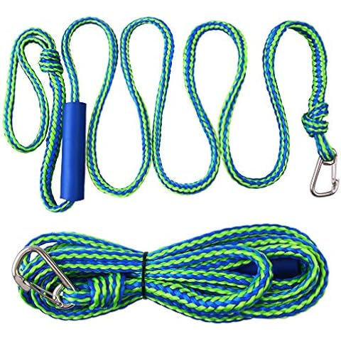 SILANON Docking Lines Rope Mooring Bungee - 0.39inch Stretchable Dock Rope 7FT with Foam Float for Personal Watercraft Kayak, Jet Ski, SeaDoo, Boat, Pontoon Bungee Docking Line Rope(0.39inch 7FT) Cover