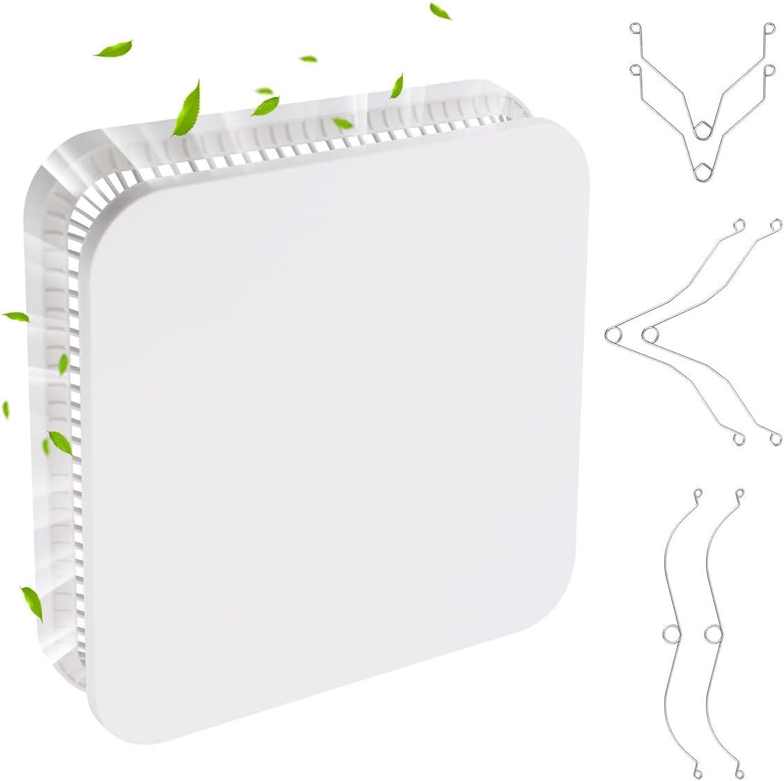 WKZO 13.25″ X 13.25″ FG701S Bathroom Exhaust Grille Cover Included Springs for Br-oan Nu-tone Vent Fan,Ceiling Mounted Bathroom Upgrade Fan Cover for Washroom Hotel, White